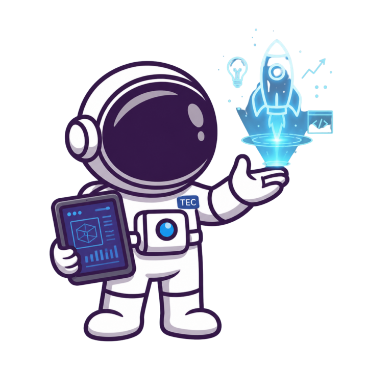 Ilustración de astronauta del programa Impulso TEC